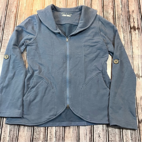 Royal Robbins Tops - Royal Robbins Blue Zip-Up Sweatshirt size M